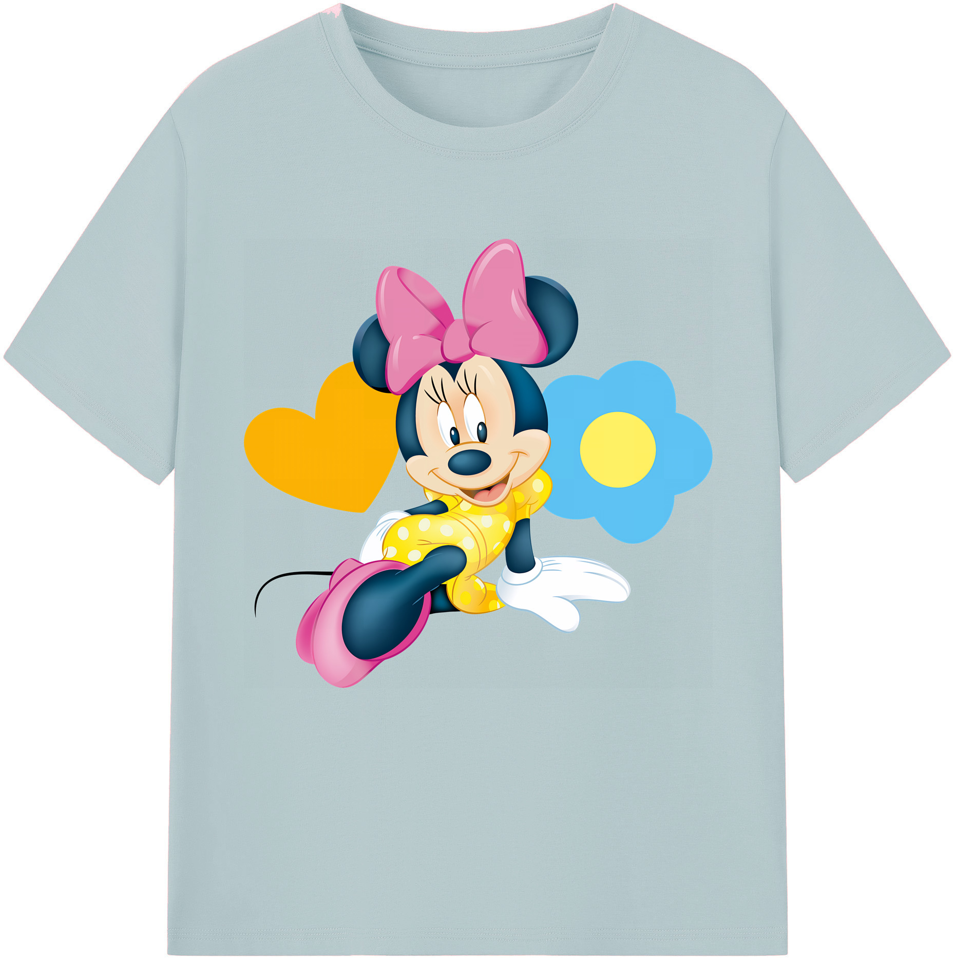 （画像用） ミッキーマウス Mickey Mouse 綿100％半袖Tシャツ（フロントプリント）
